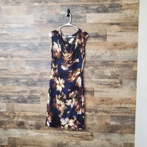Floral print sleeveless dress